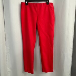 Crosby Pull On Pant Powerstretch Red Women's Size 4 Cigarette Office Career Chic